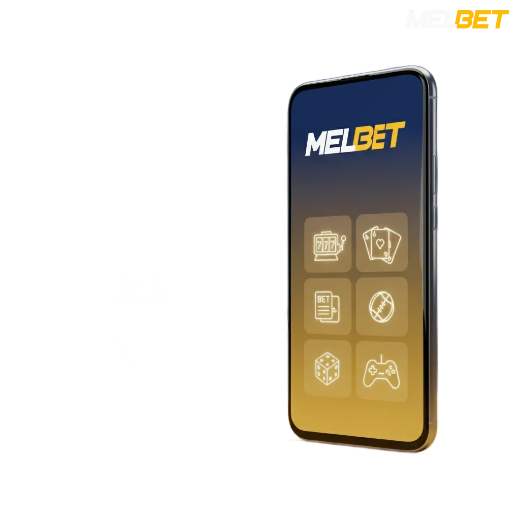 Melbet Android app screenshot showing mobile betting and casino options with four-step install guide for India users
